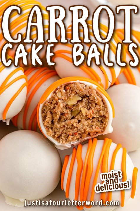 Carrot cake balls are a great way to enjoy the flavor of carrot cake without making a whole cake. This no bake treat is perfect for sharing. Cake Balls Thanksgiving, Cake Mix Truffles, No Bake Carrot Cake, Carrot Recipes Dessert, Christmas Cake Balls, Carrot Cake Balls, Carrot Cake Dessert, Halloween Cakes Easy, No Bake Cake Pops