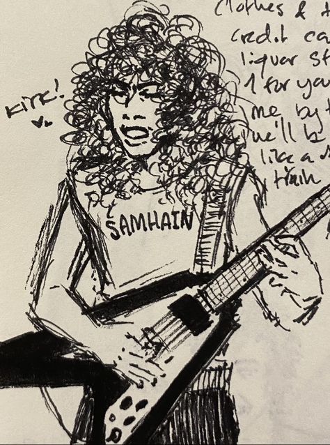 #kirkhammett #metallica #metallicafanart Nirvana Art, Easy Graffiti Drawings, Metallica Art, Personajes Studio Ghibli, Rock N Roll Art, Old Rock, Kirk Hammett, Graffiti Drawing, Funny Drawings