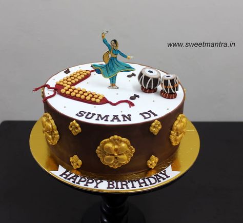 Customized cake for classical Kathak dancer by Sweet Mantra - Customized 3D cakes Designer Wedding/Engagement cakes in Pune - http://cakesdecor.com/cakes/332149-customized-cake-for-classical-kathak-dancer Dance Theme Cake Dancers, Dance Cake Design, Dance Cake Ideas, Dance Theme Cake, Jcb Cake, Dance Kathak, Dance Birthday Cake, Heart Cake Designs, Vintage Cake Decorating