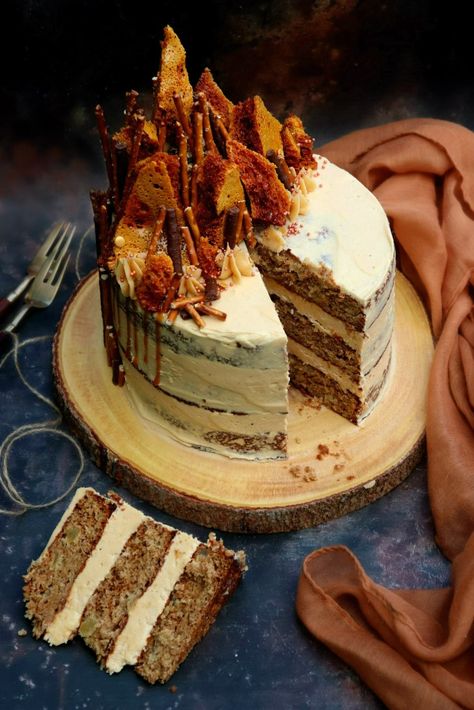 Toffee Apple Cake Bonfire Night, Bonfire Night Cake Ideas, Bonfire Night Puddings, Toffee Apple Cake, Bonfire Night Desserts, Bonfire Birthday Cake, Bonfire Night Bakes, Bonfire Baking, Bonfire Night Cake