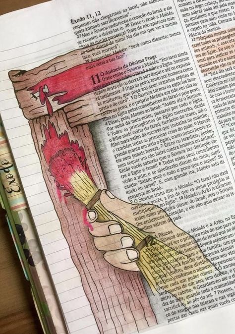 Tower Of Babel Bible Journaling, Writing On Bible Edges, Leviticus Bible Journaling, Exodus Bible Journaling, Journal Bible Quotes, Bible Journal Notebooks, Bible Drawing, Bible Doodling, Bible Journaling Ideas Drawings