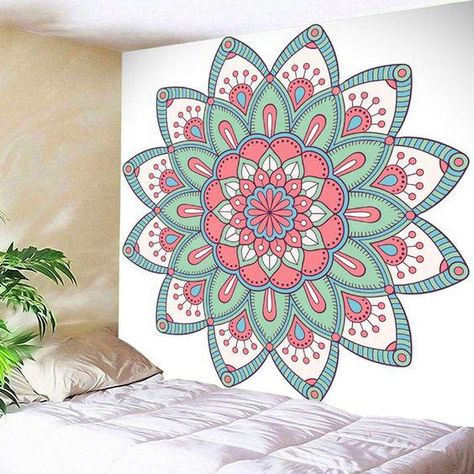 15 Hermosas Ideas de mandalas para Decorar tu casa Mundo Hippie, Mandala Wall Decor, Mandala Wall Hanging, Mandala Design Pattern, Mandala Wall, Mandala Wall Art, Mandala Design Art, Mandala Painting, Printed Tapestries