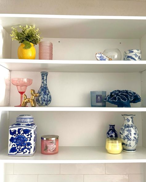 blue and white decor, coastal granddaughter, coastal summer decor, hydrangeas, ginger jars, kitchen decor, post grad apartment, apartment decor Post Grad Apartment, Summer Decor Kitchen, Granddaughter Coastal, Austin Apartment, Blue And White Decor, Jars Kitchen, White Apartment, Silly Hats, Coastal Summer