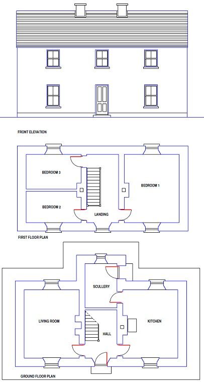 Traditional Irish farmhouse design and floor plan made of cob or stone. Irish Farmhouse Floor Plans, Irish Cottage Layout, Irish Cottage Floor Plans, Traditional Irish Cottage Interiors, Irish House Plans, House Plans Ireland, Irish Cottages, Cottage Design Plans, Irish Farmhouse