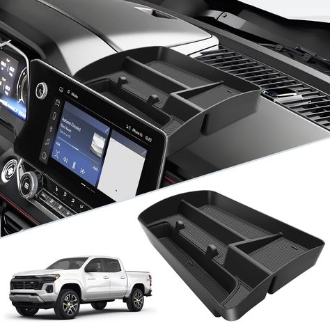 PRICES MAY VARY. ►FITMENT WITH 2023 2024 Chevy Colorado / 2023 2024 GMC Canyon Dashboard Console Organizer, Add the 2023 2024 Chevy Colorado/Canyon storage space and keep it neat, keep your items within reach. ►PREMIUM QUALITY MATERIAL Made of High quality black ABS plastic and durable rubber, 100% brand new 2023 2024 Chevy Colorado/Canyon armrest glove box, more original 2023 2024 Chevy Colorado/GMC Canyon feeling. ►PERFECTLY FIT & EASY INSTALLATION Original size of 2023 2024 Chevy Colorado/Canyon vehicle design, 100% FIT 2023 2024 Chevy Colorado/ 2023 2024 Canyon, install directly, no need to modify, Just few seconds, your 2023 2024 Chevy Colorado dashboard console will be more organized. ►MUST HAVE FOR YOUR CAR Maximize the storage in your 2023 2024 Chevy Colorado/ Canyon, divides the 2 Chevy Colorado Accessories, Chevrolet Silverado 2500hd, Console Storage, Console Organization, Chevy Colorado, Gmc Canyon, Vehicle Design, Center Console, Chevrolet Silverado