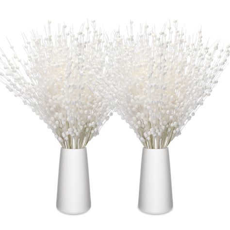 PRICES MAY VARY. White Christmas Decoration: there are 30 pieces of the glitter berry stems for Christmas tree, each one has 12 branches; And the branch is attached with 5 berries, these white Christmas decorations for tree are wonderful, and the Christmas decorations are applied to Christmas vase, the sufficient quantity can meet your various decorative demands for Christmas parties Ideal Size: the attached berry is about 0.7 cm/ 0.28 inches in diameter, and the glitter Christmas decor is about Trendy Christmas Trees 2024, Winter White Party Decorations, Rustic White Christmas Decor, Winter Party Table Decor, Winter Party Centerpieces, Christmas Ornament Centerpieces, Winter Formal Decorations, Winter Baby Shower Centerpieces, Winter Wonderland Table Decorations