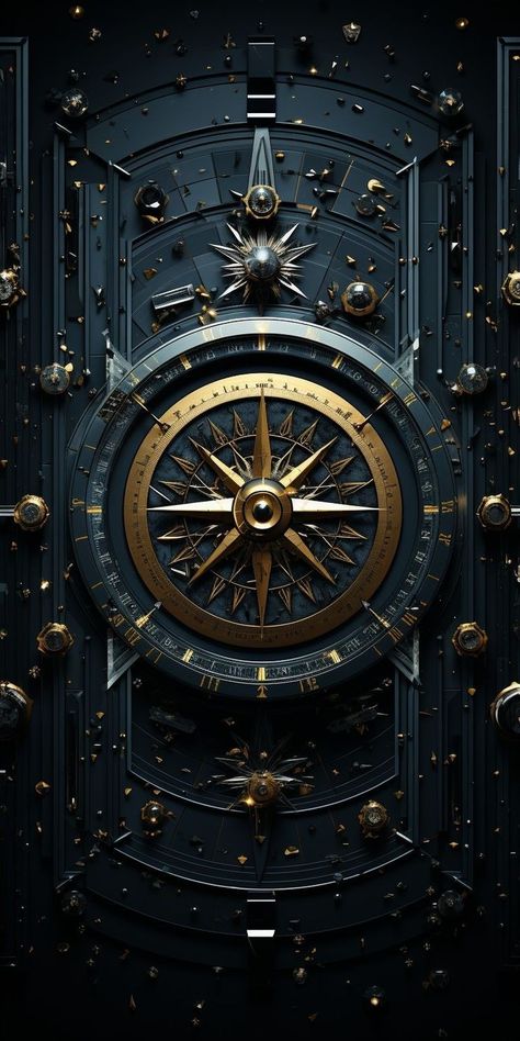 Steampunk Phone Wallpaper, Compass Wallpaper, Steampunk Wallpaper, Home Screen Wallpaper Hd, Iphone Wallpaper Texture, Molduras Vintage, Screen Wallpaper Hd, Gold Art Painting, Arte Steampunk