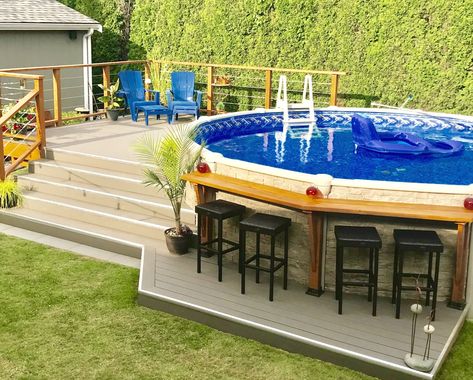 above ground pool decks #garden #landscaping Decks Around Pools, Oberirdische Pools, Pool Deck Plans, Swimming Pool Decks, Pools Backyard Inground, Above Ground Pool Ideas, Ground Pool Ideas, Above Ground Pool Landscaping, Pools Backyard