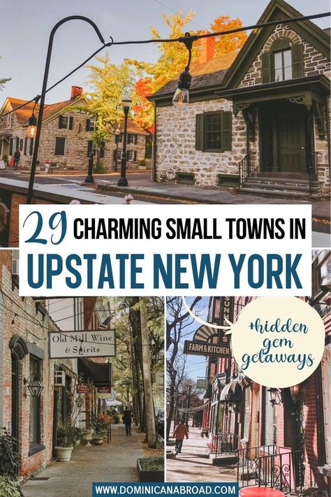 29 Charming Small Towns in Upstate New York State + Hidden Gem Getaways Cabin Upstate New York, Hiking Upstate New York, Vacation In New York, New York Fall Vacation, Upstate New York Fashion, New York Adventures, Places To Visit In New York State, Upstate New York Road Trip, Upstate New York Waterfalls