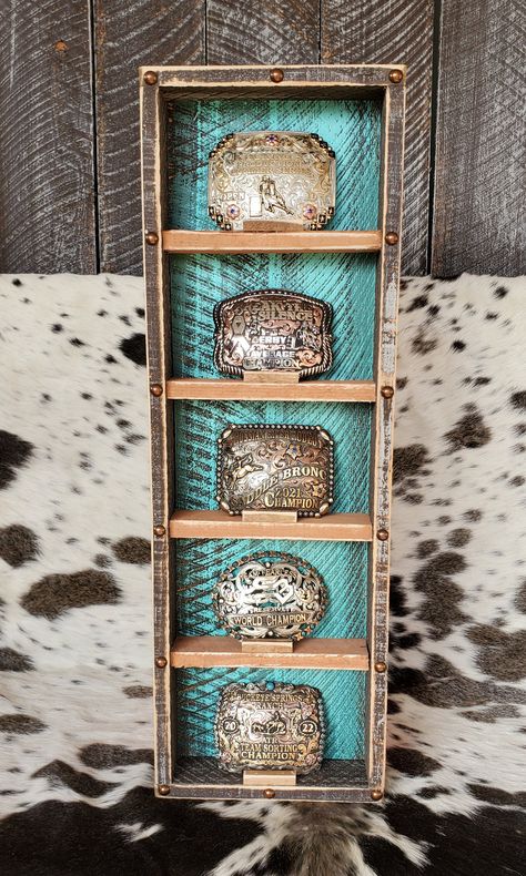 Buckle Wall Display, Rustic Boot Rack, Buckle Case Display, Buckle Shelf Display, Belt Buckle Shelf, Buckle Display Case, Horse Barn Decor, Western Lodge, Belt Buckle Display