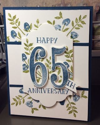 Stamp with Me: Happy 65th Anniversary Mum and Dad 65 Wedding Anniversary Cards, 70th Anniversary Cards, 65 Anniversary Ideas, 65th Anniversary Cards, 65th Anniversary Ideas, 60th Anniversary Cards, 65th Wedding Anniversary Ideas, Happy First Wedding Anniversary, Diamond Wedding Anniversary Cards