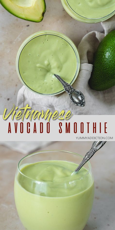 Best Avocado Smoothie, Vegan Avocado Smoothie, Avocado And Condensed Milk, Avocolada Smoothie Recipe, Avocado Milk Tea, Avocado Protein Smoothie, Vietnamese Avocado Smoothie, Avocado Condensed Milk Dessert, Frozen Avocado Smoothie