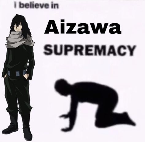 Aizawa Shouta Supremacy, Aizawa Man Bun, Bowing Down Meme, Bowing Down, Aizawa As A Boyfriend, Aizawa Funny, Aizawa Pfp, Bow Down, Aizawa X Yn