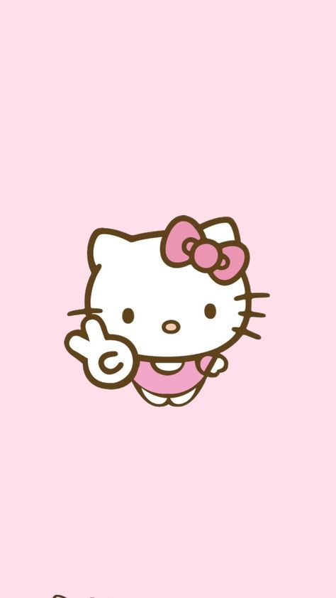 #hellokitty #wallpaper Hello Kitty Peace Sign Wallpaper, Holle Kitty Wallpaper, Baby Pink Hello Kitty Wallpaper, Cute Pink Hello Kitty Wallpaper, Hello Kitty Pictures Wallpapers, Light Pink Hello Kitty Wallpaper, Hello Kitty Pink Background, Hello Kitty Lockscreen Wallpaper, Hello Kitty Wallpaper For Phone