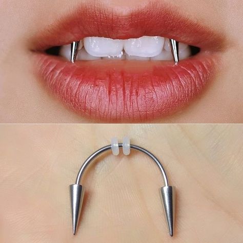 Goth Lips, Lips Ring, Mouth Ring, Lip Piercing Ring, Mouth Piercings, Lip Piercing Jewelry, Septum Piercings, Smiley Piercing, Fashion Goth