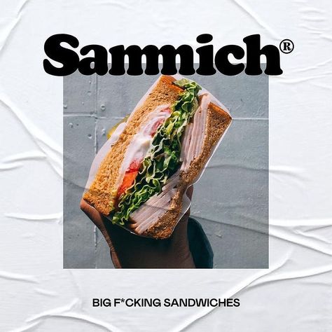 Logo Designer | Crenerit 🇳🇬 on Instagram: “Amazing logo design for Sammich by @brik.work do you like this Yes or No? Let me know what you think by leaving a comment below 👇 . . . .…” Bold Typography, Yes Or No, Logo Designer, Branding Design Logo, Visual Identity, What You Think, Design Inspo, Sandwiches, Snack Recipes