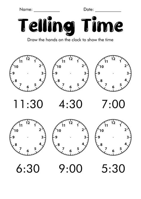 Grade 2 Time Worksheets, 1st Grade Clock Worksheets, Clock Kindergarten Activities, Telling Time 1st Grade, Telling Time First Grade Worksheets Free Printable, 1st Grade Telling Time Worksheets, 2nd Grade Time Worksheets Free, 1st Grade Time Worksheets, Time And Money Worksheets