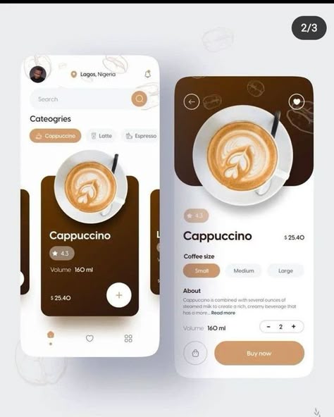 Coffee Ux Design, Coffee App Design, การออกแบบ Ui Ux, Creative App Design, Application Ui Design, Desain Ux, Mobil Design, Ux Design Principles, App Design Layout