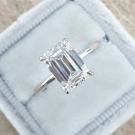 Wow picks! 3ct Emerald Cut Moissanite Engagement Ring, Emerald Solitaire Moissanite Ring, 14k Solid Gold Ring, Anniversary Gift Ring, Bridal Ring at $103.06 Choose your wows. 🐕 #2ctMoissaniteRing #WeddingRing #RingsForWomen #SolitaireRing #BridalRing #AnniversaryRing #MoissaniteRing #EmeraldEngagement #PromiseRing #EngagementRing Emerald Cut Solitaire, Emerald Cut Moissanite Engagement Ring, Emerald Cut Engagement Ring, Engagement Rings Sale, Emerald Cut Engagement, Emerald Cut Moissanite, Moissanite Necklace, Emerald Engagement Ring Cut, Types Of Diamonds