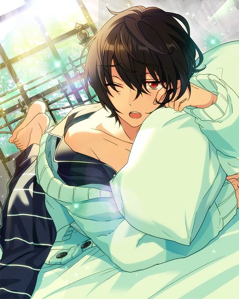 Ritsu Sakuma/Gallery | The English Ensemble Stars Wiki | Fandom Summer Knight, Ritsu Sakuma, Sakuma Rei, Image Notes, Event Outfit, Boy Poses, Winter Cards, Ensemble Stars, Music Star