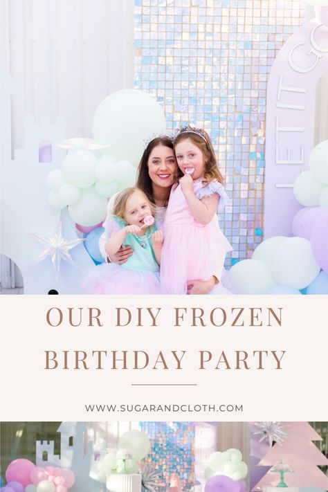 Elsa Themed Birthday Party Decoration Diy, Diy Elsa Birthday Party, Third Birthday Frozen Theme, Winter Frozen Birthday Party, Diy Frozen Decor, Snow Party Favors, Muted Frozen Party, Frozen Birthday Crafts, Frozen Birthday Favors Ideas