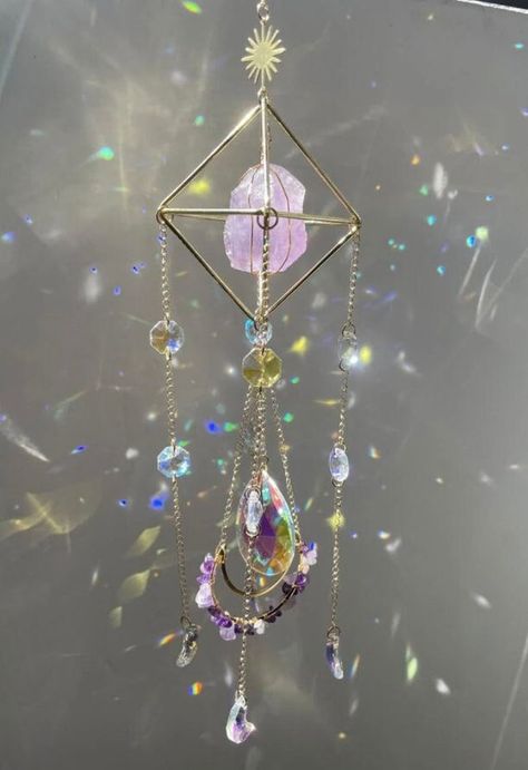 Crystal Room Decor, Crystal Wind Chimes, Crystal Room, Crystal Suncatcher, Rainbow Light, Hanging Crystals, Rainbow Maker, Crystal Suncatchers, Crystal Prisms