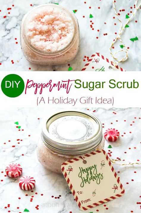 Peppermint Salt Scrub Diy, Christmas Sugar Scrubs, Sugar Scrub Diy Peppermint, Salt Scrub Diy, Diy Body Scrub Recipes, Peppermint Sugar Scrubs, Peppermint Sugar, Body Scrub Recipe, Handmade Soap Recipes