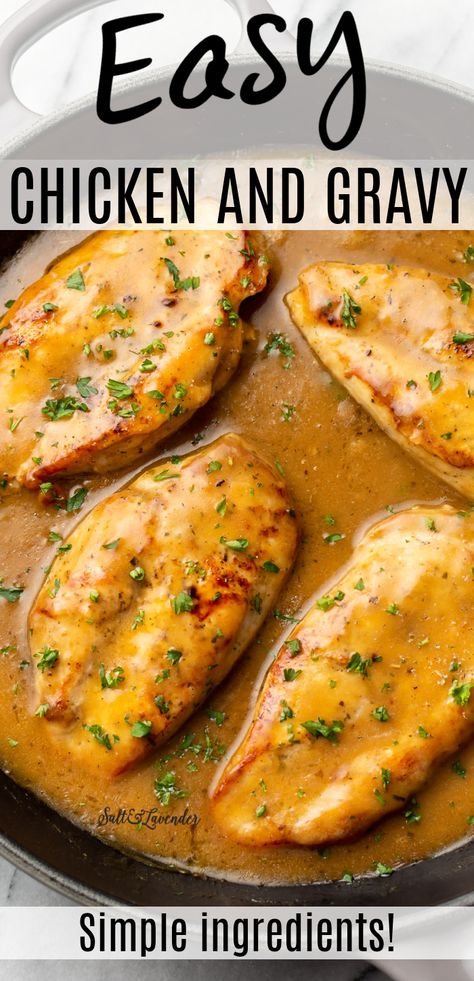 Healthy Chicken Gravy Recipe, Chicken And Chicken Gravy Recipes, Fried Chicken With Gravy Recipes, Chicken Tenders And Gravy, Chicken Cutlet With Gravy, Chicken Tenders In Sauce, Pan Fried Chicken And Gravy, Simple Easy Chicken Recipes, Baked Chicken With Gravy Recipes