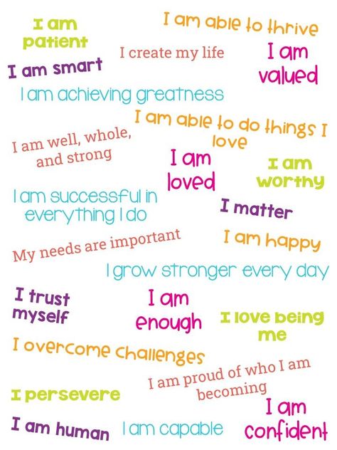 Words of affirmation poster Amazing Affirmations, Positive Quotes For Teens, Self Esteem Activities, Journal Inspiration Writing, Word Poster, Teaching Social Skills, Teaching Quotes, Bracelet Craft, Affirmation Posters