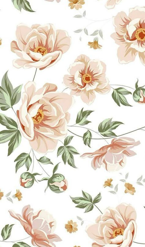 White Floral Background Wallpapers, Flower Cartoon, Vintage Floral Wallpapers, Vintage Flowers Wallpaper, Flower Phone Wallpaper, Cute Wallpaper Backgrounds, Floral Background, Flower Backgrounds, Aesthetic Iphone Wallpaper