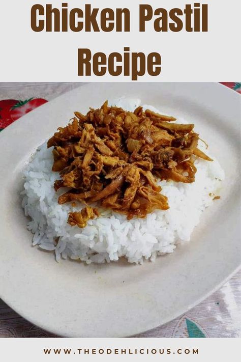 Rice Toppings Filipino, Chicken Pastil Recipe Filipino, Chicken Pastel Recipe Filipino, Chicken Filipino Recipe, Chicken Pastel Recipe, Ulam Pinoy Filipino Recipes, Filipino Chicken Recipes, Che Recipe, Chicken Recipes Pinoy