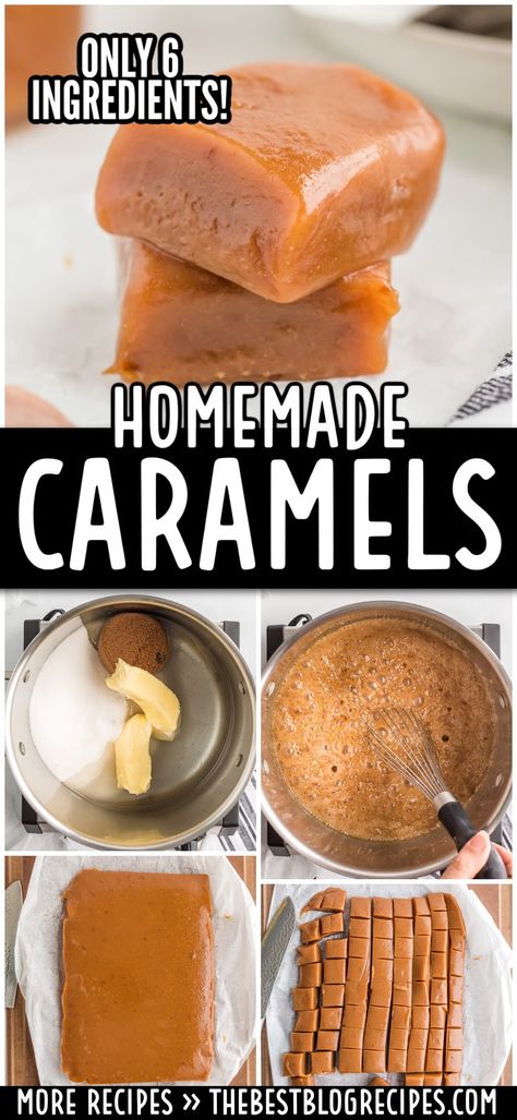 Rich, buttery homemade caramels made with simple ingredients. Perfect for any occasion, easy and delicious! Diy Soft Carmels, Diy Caramels Candy, Homemade Caramels Easy, Home Made Caramel Candy, Homemade Carmel’s, Carmel Recipe Candies, Easy Caramels, Soft Caramel Recipe, Caramels Homemade