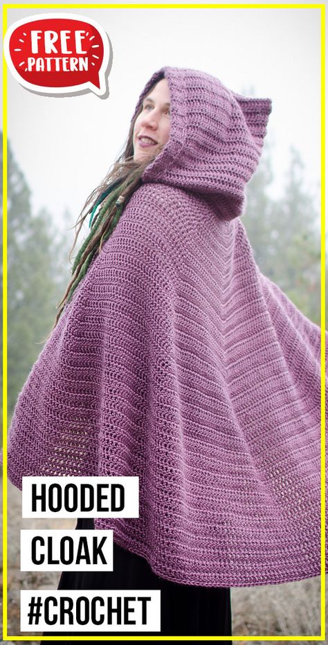 Free Crochet Hooded Cloak Patterns, Crochet Fairy Queen Coat Free Pattern, Crochet Hooded Cloak Pattern, Hooded Crochet Pattern Free, Crochet Cape With Hood, Crochet Cape Shawl Pattern Free, Beginner Poncho Crochet Pattern, Crochet Hooded Shrug Pattern Free, Crochet Shawl With Hood Free Pattern