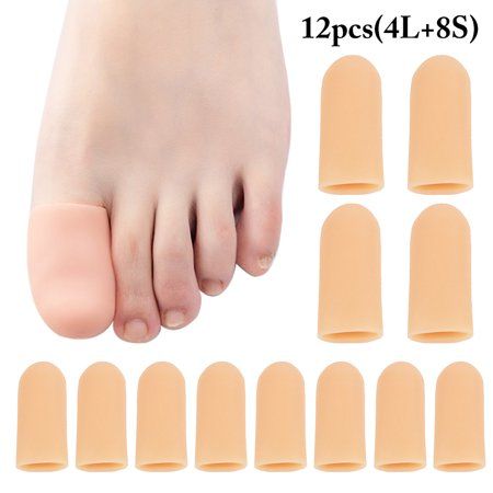 12Pcs Kapmore Gel Toe Cap and Separators Silicone Big Toe Cover Sleeves for Toe Protectors and Cushions for Corns Blisters Hammer Toes Ingrown Toenails Relief Foot Pain (Beige and White) Description  The toe protectors are good choice to stretch and relax your foot, Whether you have pain from corns, calluses, blisters, discomfort from hammer toes, bunions or any other toe issues, and Kapmore toe sleeves will cover, and protect and promote healing of your toes. Besides, you could wears them with Toe Straightener, Longevity Diet, Back Stretches For Pain, Toe Separator, Gel Toes, Hygiene Routine, Ingrown Toe Nail, Brazilian Food, Homemade Remedies