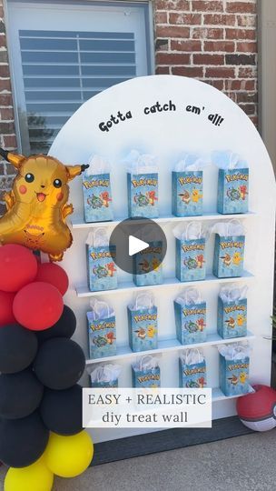 135K views · 8.1K reactions | Easy and realistic DIY birthday party prep! We decided to make a party favor wall to use at all of our future parties this year. We love a good diy party around here! 🥳

Brooks chose a Pokemon theme for his sixth birthday party. It’s always so fun to see what they choose! I love to make the party come to life with diy decorations, balloon arches, desserts, and all of the party details.

DIY parties are such a fun way to stay on budget and be creative with your decor and themes. I always have so much fun! I think the treat wall will be such a cute addition to all of our parties! 

Total cost for party favor wall: $120 and I’ll have it to use again and again! 

#diybirthdayparty #diybirthdaydecor #diyparty #diypartydecor #boysbirthdayparty #diymom #diypartyidea Treat Wall Diy, Diy Treat Wall, Party Favor Wall, Diy Loot Bags, Treat Wall, Sixth Birthday, Party Prep, Christmas Movie Night, Diy Props