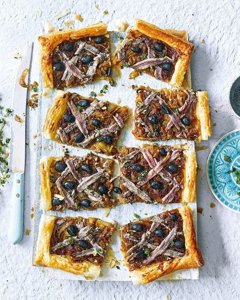 Pissaladiere Recipe, Onion Tart, Savory Pastry, Delicious Magazine, Pastry Tart, Savoury Baking, Läcker Mat, Flaky Pastry, Southern France