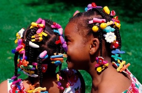 How Soon Is Too Soon To Relax Your Daughter's Hair? - https://blackhairinformation.com/by-type/relaxed-hair/soon-soon-relax-daughters-hair/ Black Hair With Clips, Black Childhood, Black Girlhood, Black Joy, Hair Clips 90s, I Love Being Black, Hair Afro, African American Culture, Black Photography