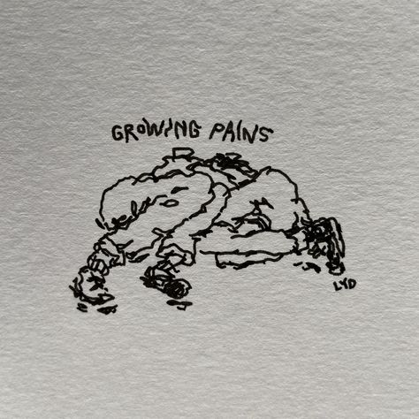 Growing Pains Art, Growing Pains Tattoo, Love Will Tear Us Apart, Growing Pains, New Roads, Visual Media, Tattoo Design Drawings, Design Drawings, Tattoo Tattoo