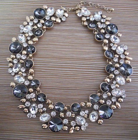 Rhinestone Statement Necklace, Crystal Statement Necklace, Collar Choker, Statement Bib Necklace, Crystal Choker Necklace, Trendy Necklace, Statement Choker, Crystal Choker, Trendy Necklaces