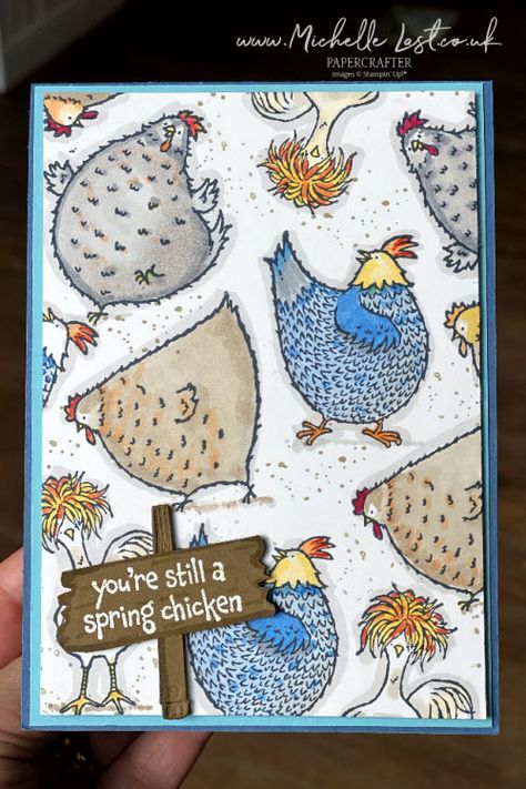 Chicken Stamps Cards, Hey Chick Stampin Up Cards 2021, Stampin Up Chicken Cards, Stampin Up Hey Chick Card Ideas, Stampin Up Hey Birthday Chick, Hey Birthday Chick Stampin Up Cards, Chicken Cards Handmade, Hey Chick Stampin Up Cards, Stampin Up 2022