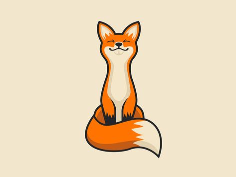 Happy Fox design graphic mark branding illustrator vector adobe illustration logo animal fox happy Smiling Fox Drawing, Fox Vector Illustration, Fox Doodle Simple, Fox Drawing Simple, Simple Fox Drawing, Fox Graphic Design, Drawings Of Foxes, Fox Illustration Drawing, Cute Fox Art