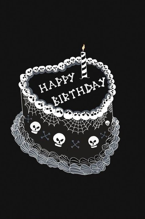 Ghost Happy Birthday, Creepy Birthday Aesthetic, Happy Spooky Birthday, Spooky Birthday Wishes, Happy Birthday Dark Aesthetic, Goth Happy Birthday, Happy Birthday Gothic, Goth Birthday Party, Happy Birthday Halloween