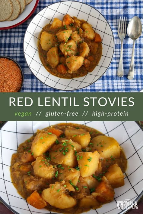 These easy vegan stovies are a simple and hearty twist on a classic Scottish recipe. Perfect as a cheap vegan dinner option that's tasty and high in protein. #vegan #scottishvegan #veganscottish #cheapvegan #healthyvegan #potatorecipe #vegandinner Potato Recipes Vegetarian, Vegan English Recipes, Vegan British Recipes, Vegan Scottish Recipes, Vegetarian Scottish Recipes, Vegetarian Recipes Uk, Veggie Casserole Recipes, Cheap Vegan, Vegan Stew