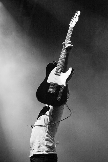 Pete Townsend Guitar Player, Electric Guitar, A Man, Guitar, Black And White, Photography, White, Black