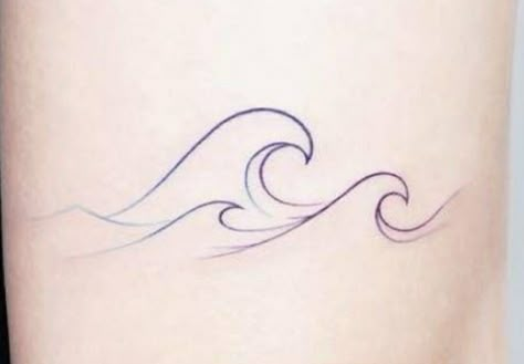 Couples Wave Tattoo, Happiness Comes In Waves Tattoo, Tattoo Ideas Father Daughter, Three Waves Tattoo, Wave Ankle Tattoos For Women, Ankle Wave Tattoo, Iliad Tattoo, Blue Wave Tattoo, Weave Tattoo