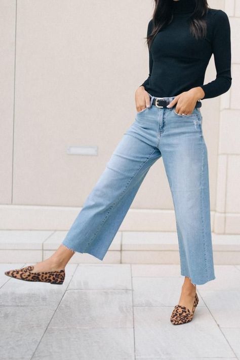 Wide Leg Cropped Jeans Outfit, Cropped Jeans Outfit, Wide Leg Jeans Outfit, Cropped Wide Leg Jeans, Outfit Jeans, Jeans Outfit, Big Fashion, Mode Inspo, 가을 패션