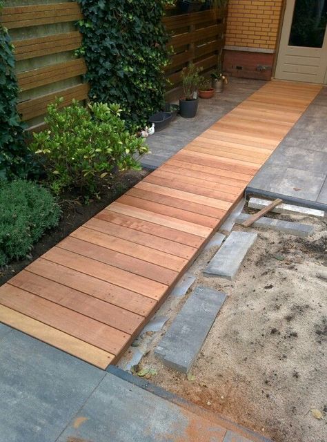 Wooden Garden Pathway, Timber Pathways, Decked Pathway, Wood Pathway, Wooden Pathway, Wood Walkway, Walkway Landscaping, Pathway Landscaping, Wooden Walkways