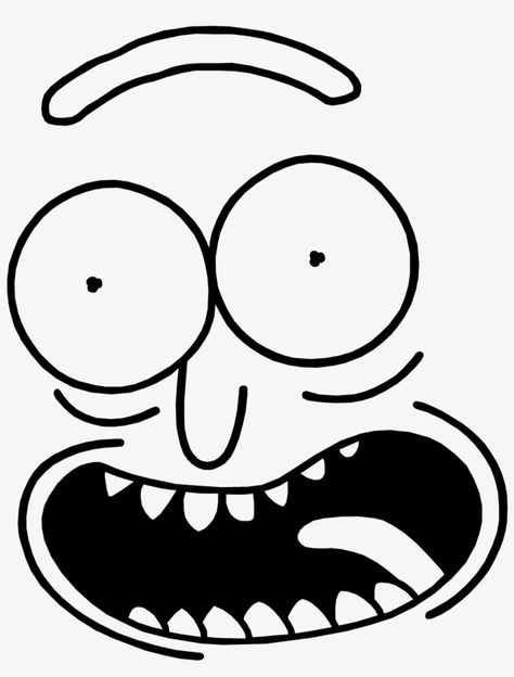 Rick And Morty Coloring Pages, Rick And Morty Coloring, Rick And Morty Image, Rick And Morty Stickers, Black And White Png, Rock Argentino, Graphic Rug, Sticker Machine, Scary Tattoos