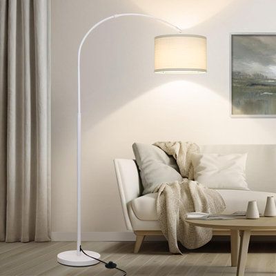 Crafted in an elegant gold arched pole with a simple linen shade, this modern floor lamp can be integrated with various decoration styles perfectly, including antique, contemporary, traditional, farmhouse, etc. Absolutely a wonderful piece for home decoration. Considering differing lighting needs in daily life, this arch lamp adopts a rotatable hanging lampshade design, which can be rotated up to 350°horizontally or 180°vertically. No matter whether you want to emit focused light, or create mood Modern Standing Lamp, Tall Standing Lamp, Hanging Lampshade, Modern Standing Lamps, Dimmable Floor Lamp, Arch Lamp, Floor Lamp For Living Room, Rattan Floor Lamp, Mid Century Floor Lamps