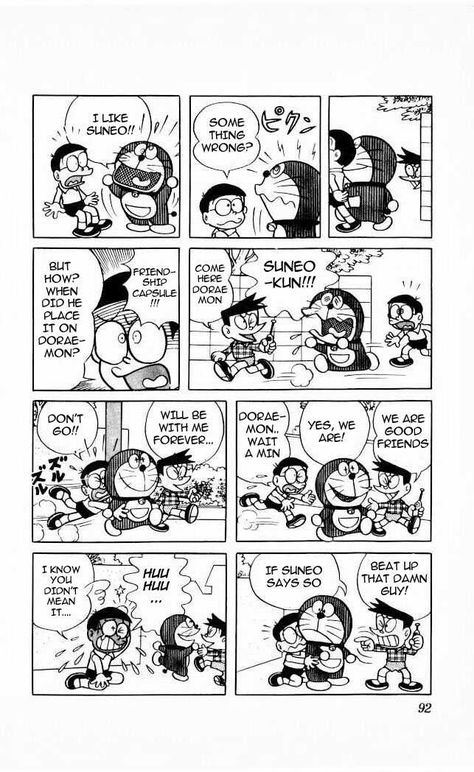 Doraemon Comic English, Dorimon Drawing, Doraemon Friendship, Doraemon Japanese, Doraemon Comics, Manga In English, Sketch Images, Funny Sketches, Friend Songs